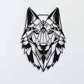 Geometric iron wall decoration deer head in black modern minimalist design