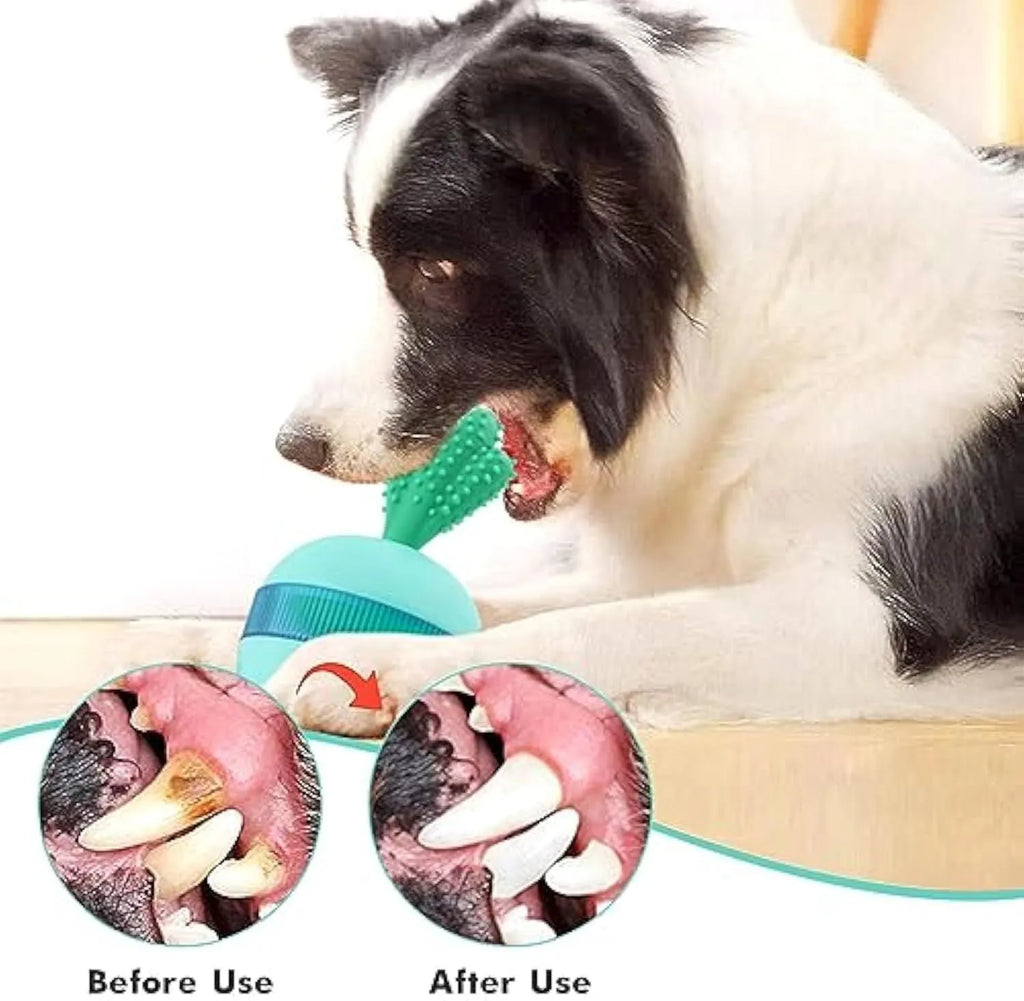 Blue interactive treat dispensing dog toy with tumbler ball design for medium large breeds