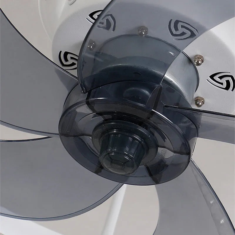 Nordic-style remote control ceiling fan lamp with light, 50cm diameter, in black finish