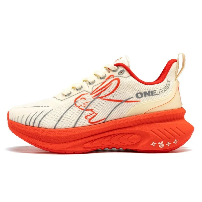 Low-top running sneakers with a breathable mesh upper and rubber sole, shown in a colour option like red or black.