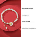 Osmanthus Peace Buckle S925 sterling silver natural Hetian jade women's bracelet with 6mm round stones