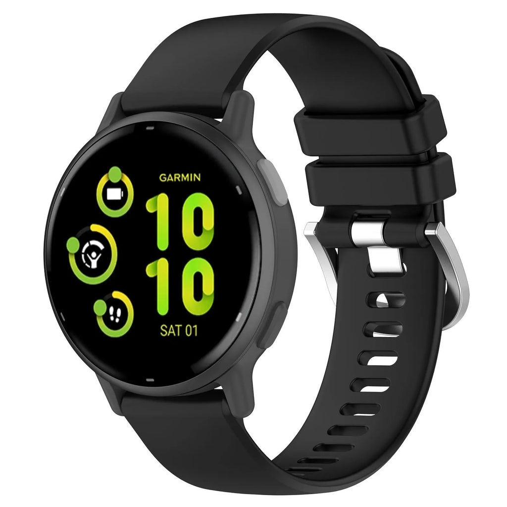 Jiaming sports silicone watch strap in multiple colours and widths on a white background