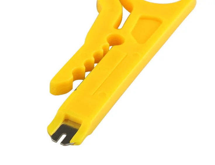 Yellow portable wire stripper tool with 0.6mm stripping diameter