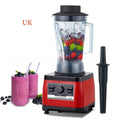 Red commercial blender with 2200W motor and 2L capacity for professional catering use