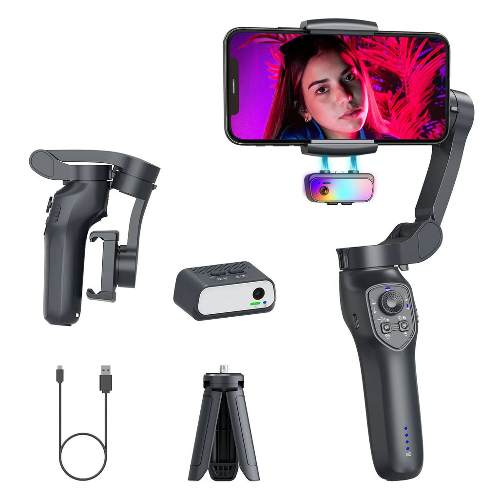 RK series foldable handheld smartphone gimbal stabiliser in gun colour finish
