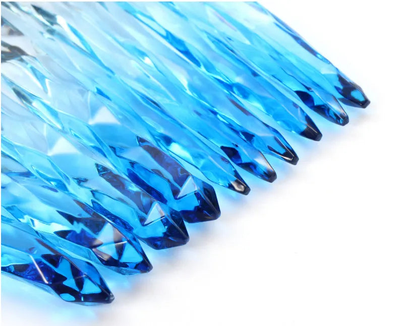 10-piece makeup brush set with crystal diamond handles and artificial fibre bristles in four colour options