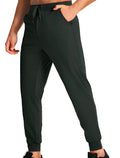 Men's loose fit polyester trousers in solid colour available in multiple sizes