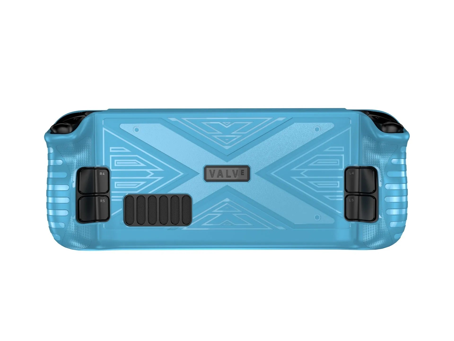 Silicone protective case for Steam Deck handheld gaming console in black, blue and red colour options