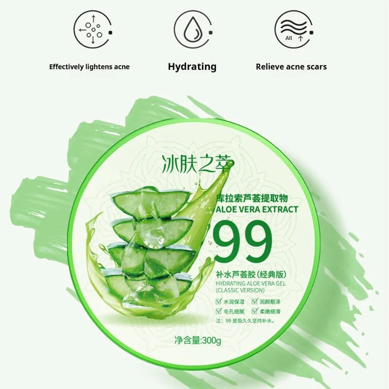 Aloe Vera Gel 300g skincare moisturising product in emulsion-gel formula for facial hydration