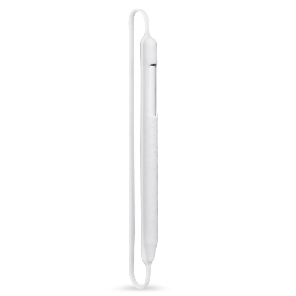 Silicone snap on pen case for Apple Pencil 1st and 2nd generation in black, gray, and white