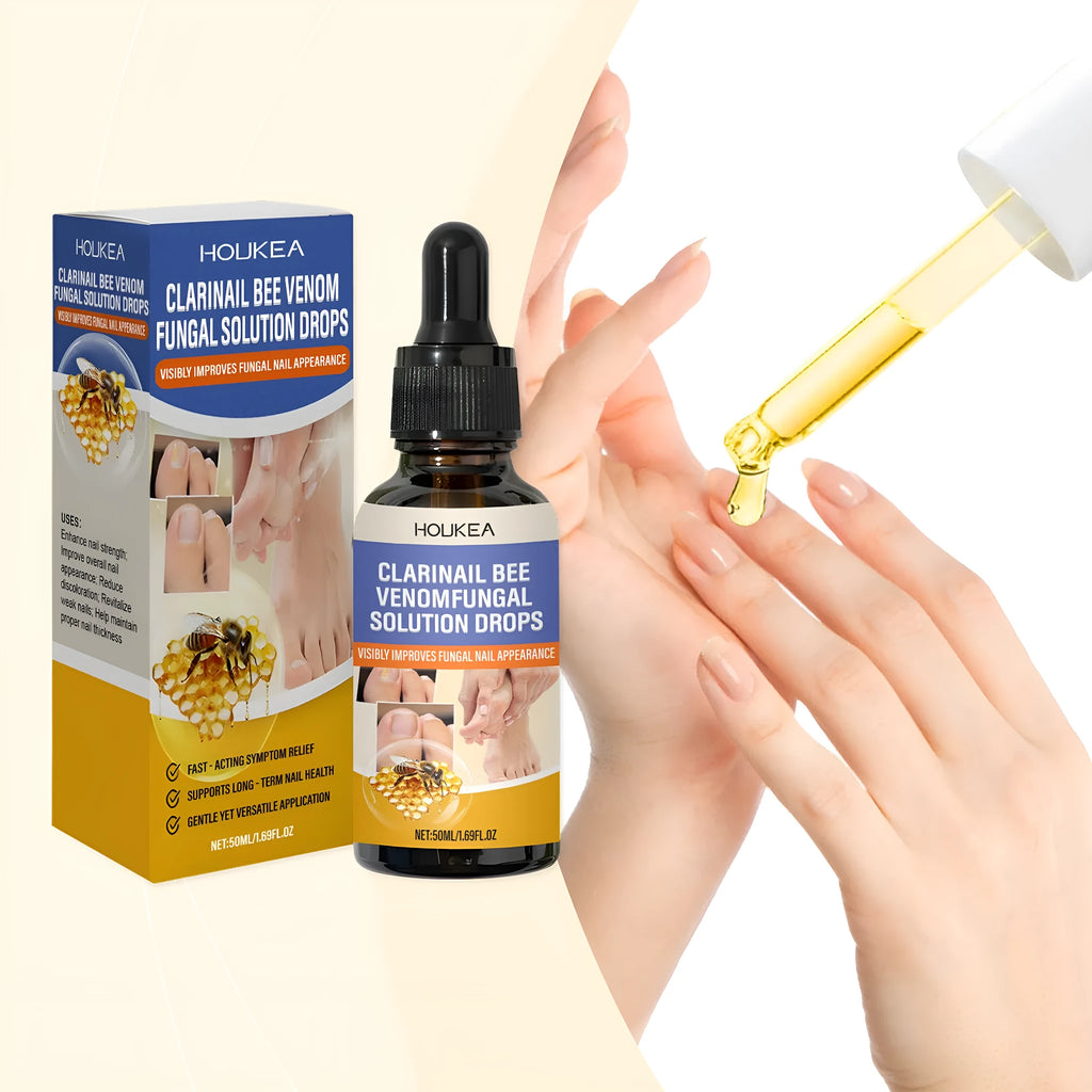 50ml bottle of nail fungus treatment solution with bee venom and peppermint oil