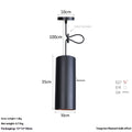Creative retro iron art chandelier in D8053 matte black finish, available in long and short versions