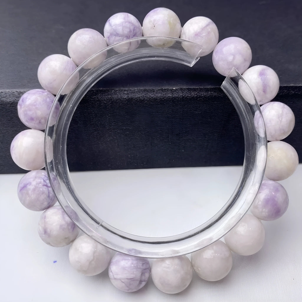 Natural purple turquoise women's bracelet showing bead detail.