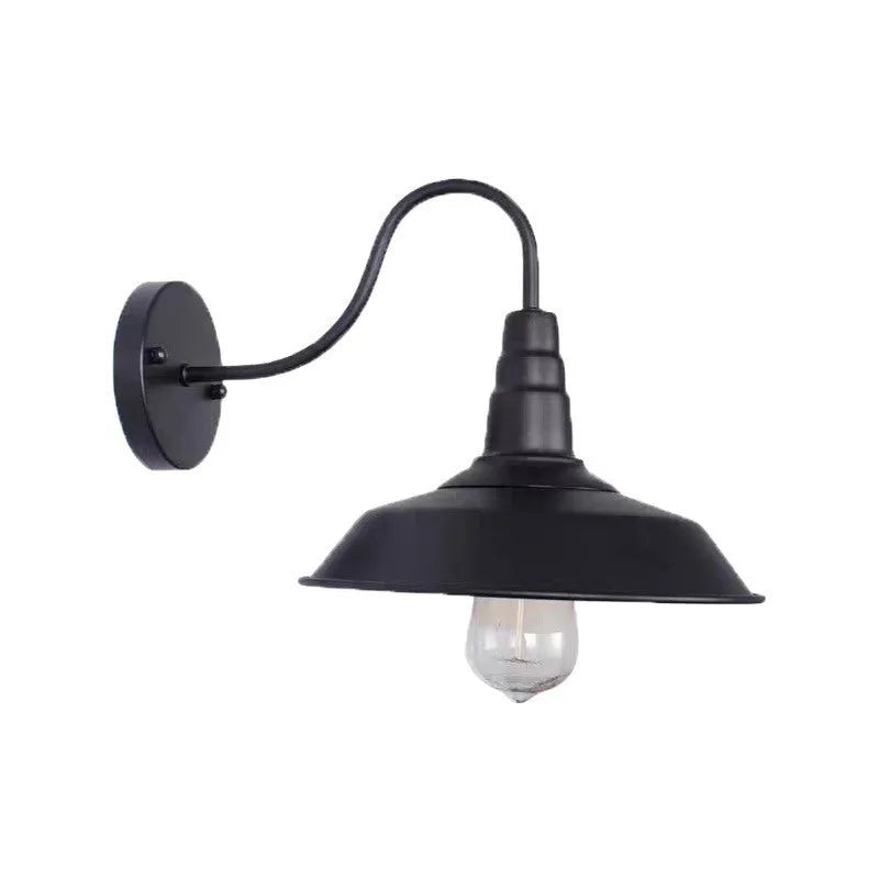 Retro style villa courtyard wall lamp in silver and copper finishes with adjustable installation angles