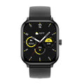 Black Bluetooth calling smartwatch with TFT screen showing heart rate monitoring on a wrist