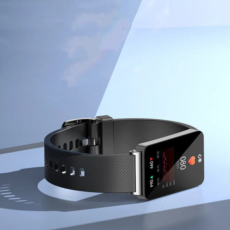 EP08 blood glucose smart bracelet for ANDROID with TPU strap in black, gold, or silver
