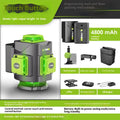 Green 16-line 3D laser level with 360-degree emission on nylon and aluminium housing