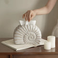 Resin tissue box cover with conch ramble shell design in modern simplicity style