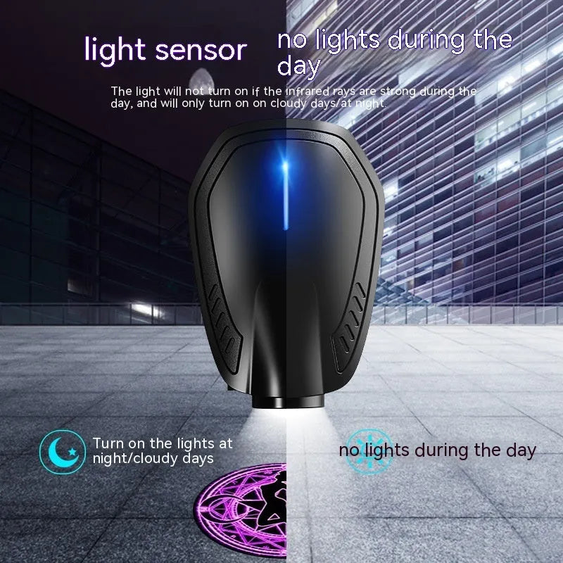 Bright black car atmosphere light laser projector with ABS construction for 5V automotive installation