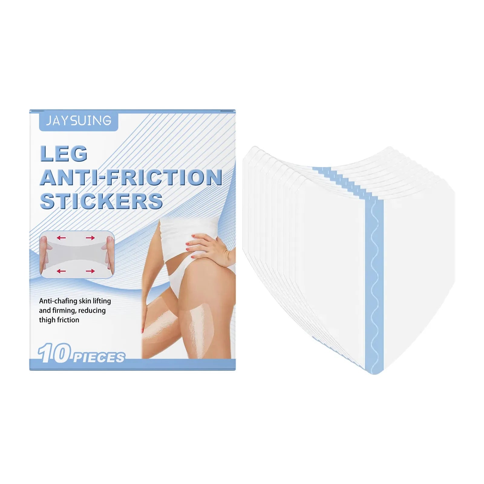 Ten leg anti-wear patches with moisturising ingredients for daily protection