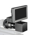 Black digital night vision monocular with 4x magnification and 25mm lens on a 4.3-inch screen.