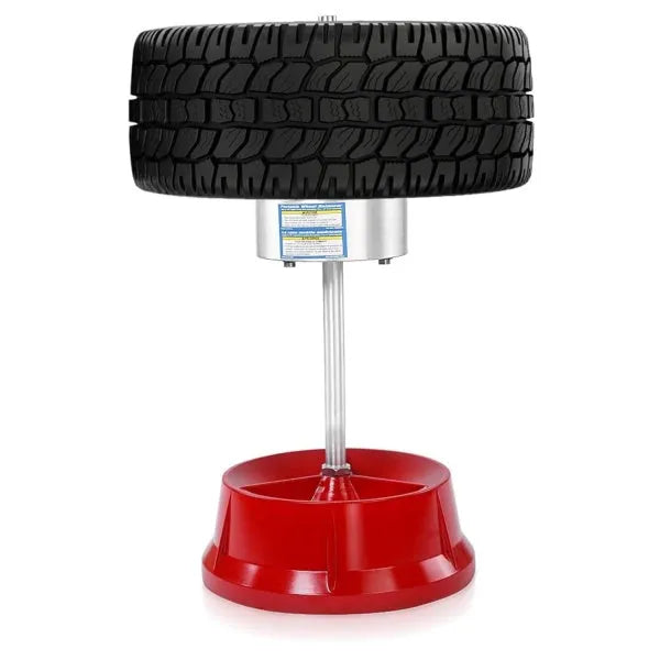 Portable wheel balancer with aluminium head and bull's-eye level for cars and trucks
