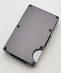 Aluminium alloy grey carbon fibre credit card wallet with RFID blocking