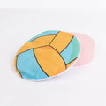 Catnip flying disc toy with crinkle sound in sports ball design for indoor cats