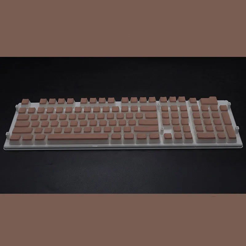 Set of 108 translucent PBT keycaps for mechanical keyboards in various colours on a white background.