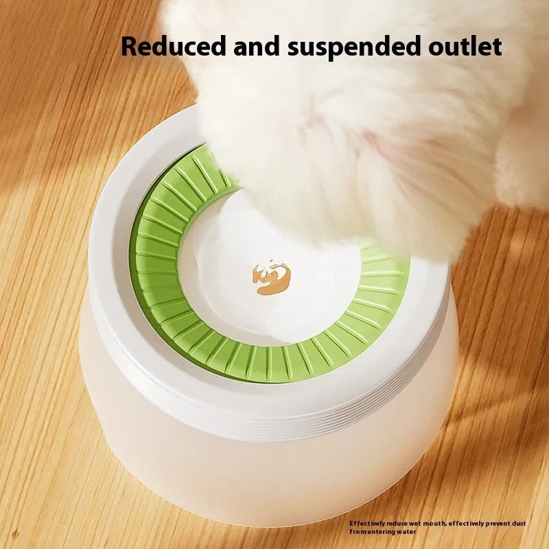 Pet suspension drinking bowl in blue colour with elevated design and plate