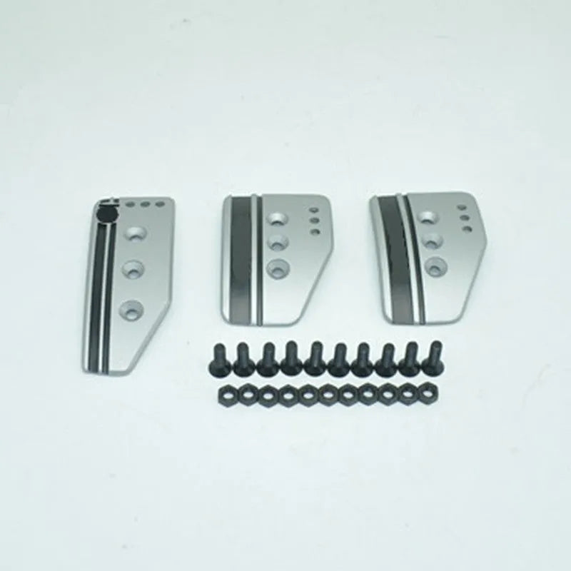 Aluminium alloy car pedal set for manual transmission including clutch, brake and accelerator