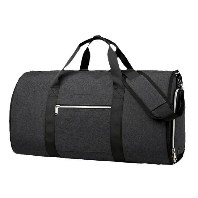 Waterproof oxford cloth sports bag with dry-wet separation compartments in grey colour