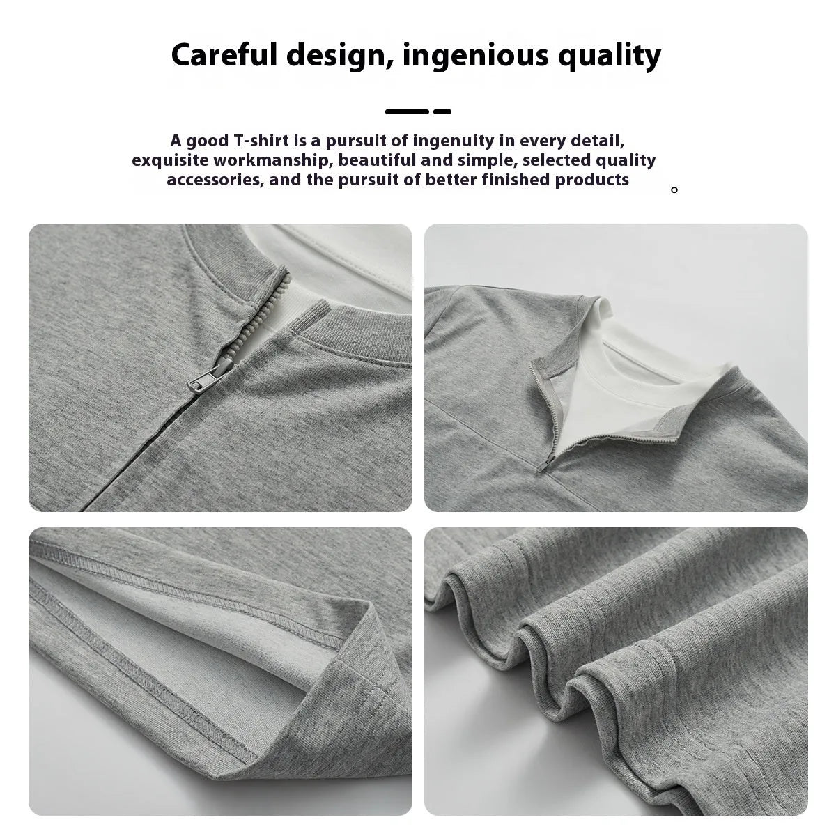 Loose solid colour patchwork top with collar in cotton blend fabric