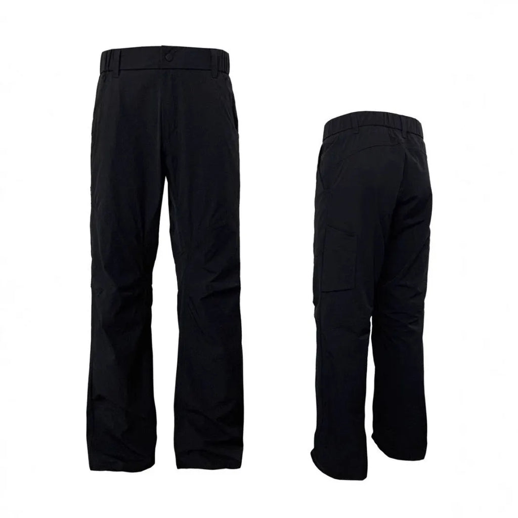 Straight cut casual trousers in chemical fibre blend fabric with elastic waistband in Army Green colour