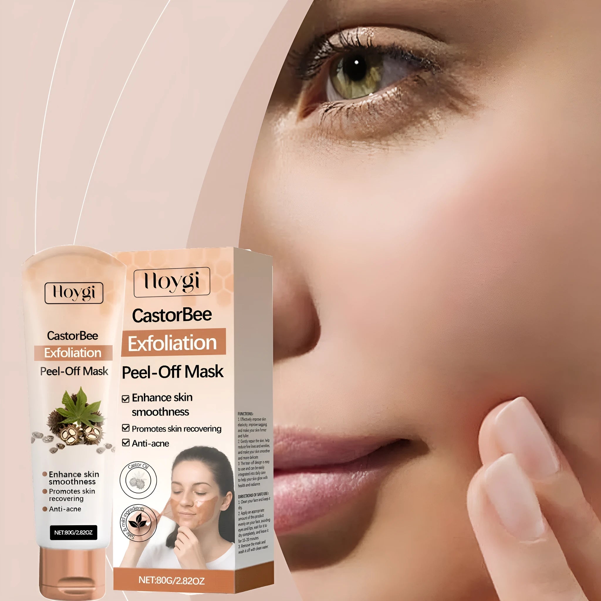 Single-pack Mild Cutin Tearing Mask in 80g size for facial hydration and gentle exfoliation