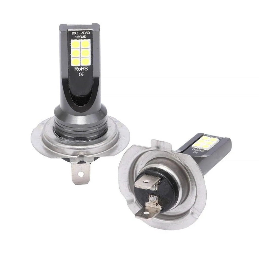 H7 110W LED car fog light unit with aluminium housing and SMD beads.