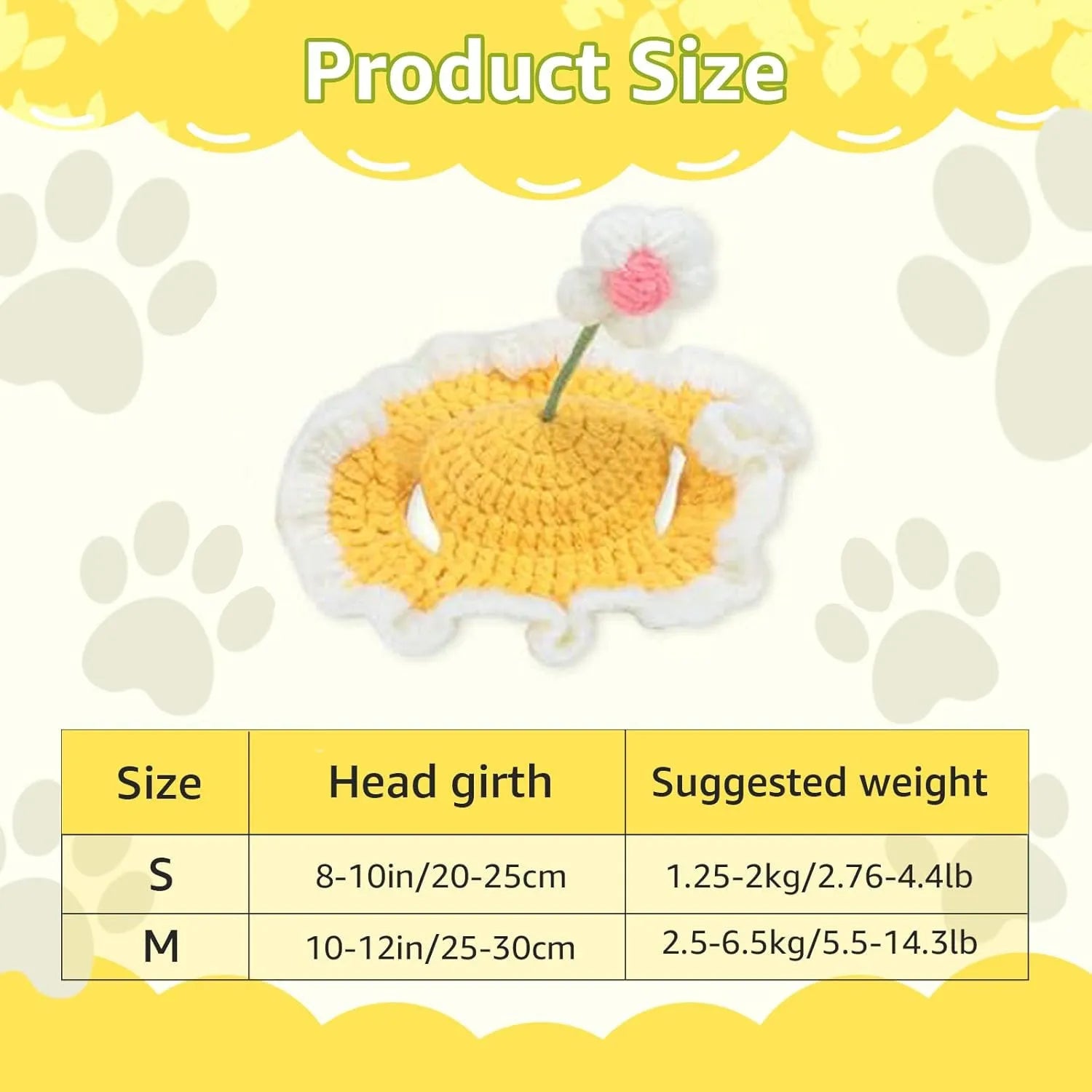 Knitted cartoon-style hat for a cat or small dog on a green background