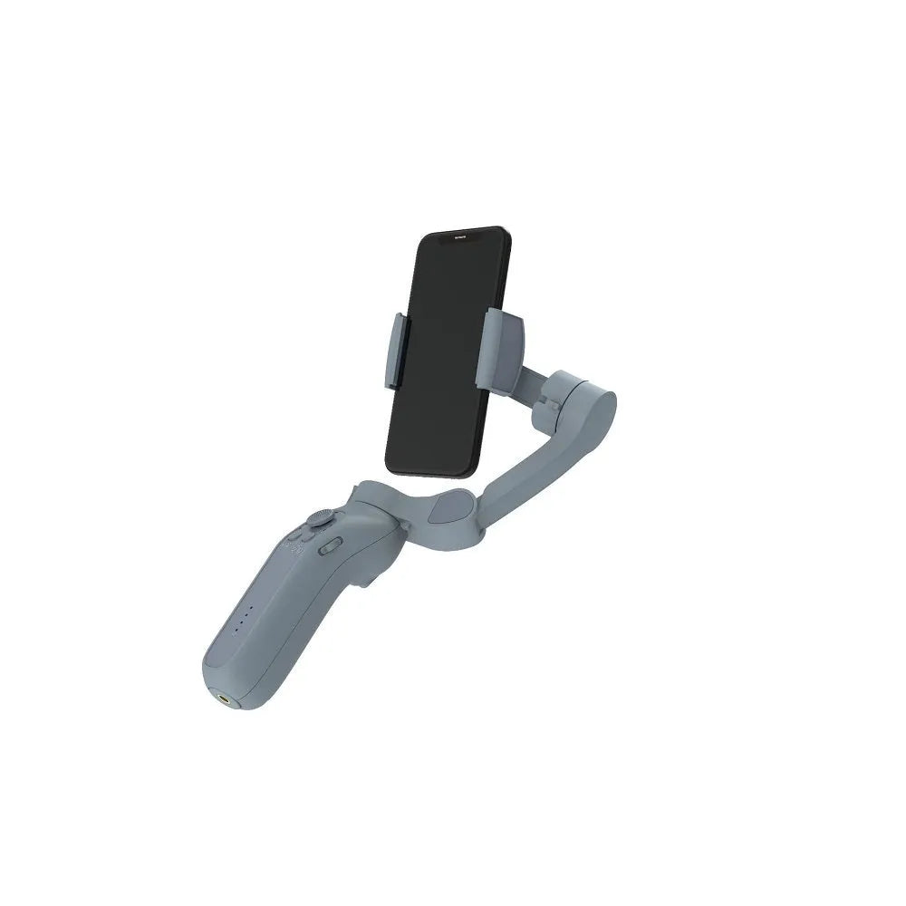 L7B PRO folding three-axis gimbal stabiliser for mobile phones shown in folded and unfolded states.