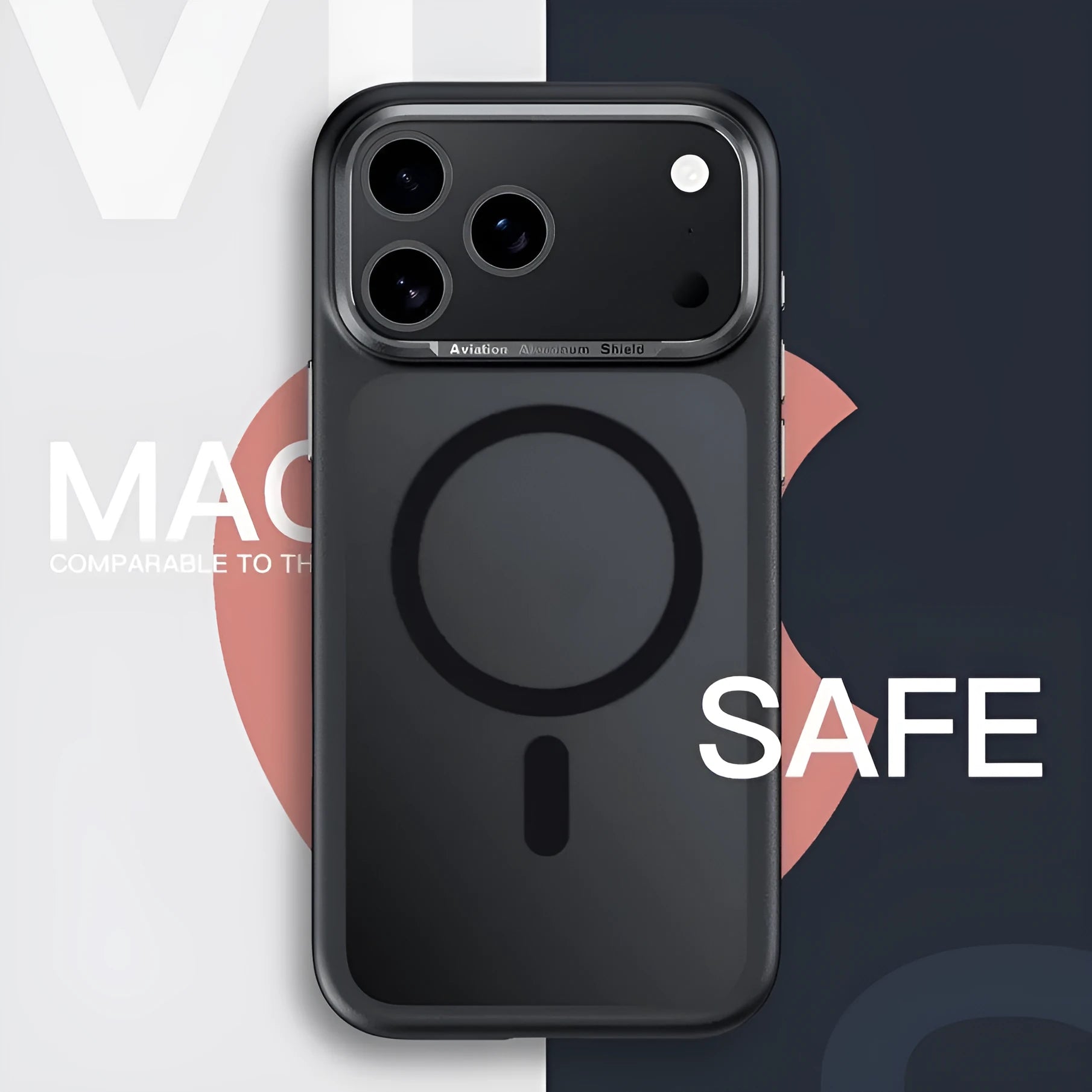 Frosted magnetic protective phone case for iPhone 17 in multiple colour options on a table.