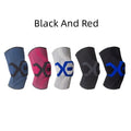 Men's silicone knee pads for running and cycling protection in black and blue colour