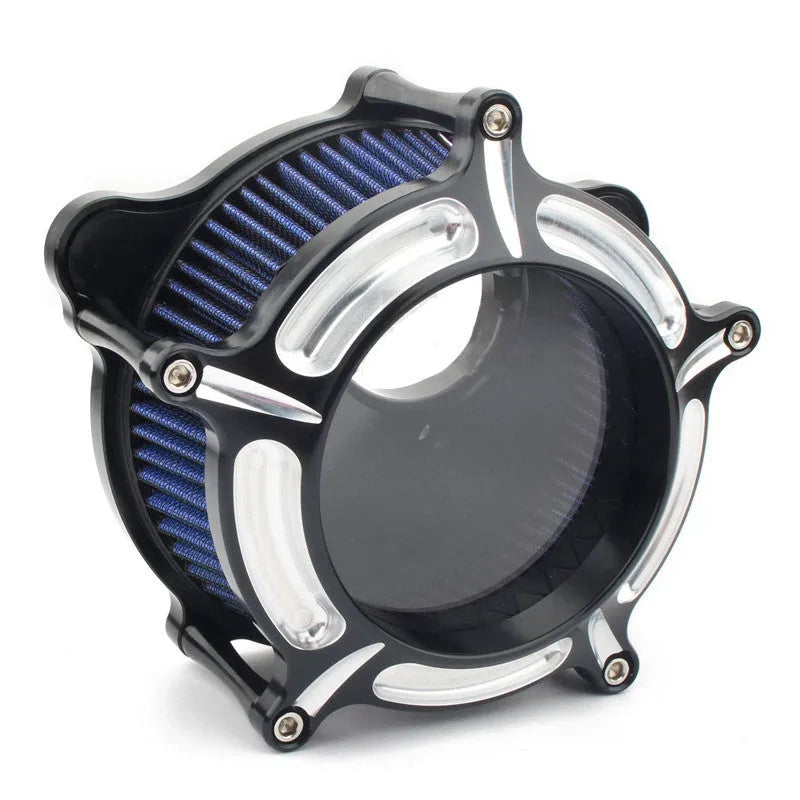 MP09-JJL aluminium air filter retrofitting accessory showing multiple colour options including black, blue and red finishes.
