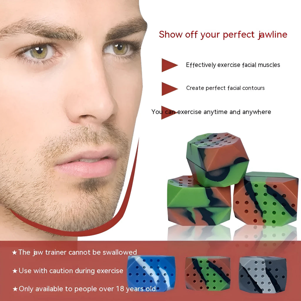 Camouflage silicone facial muscle fitness ball for jaw exercise training