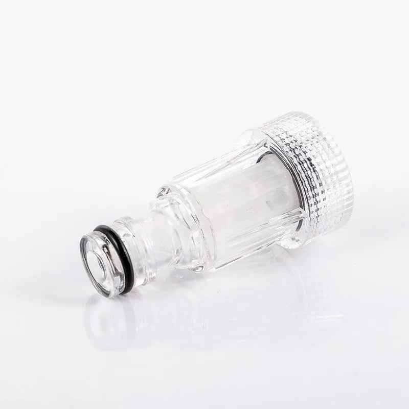Transparent plastic inlet joint for Karcher pressure washer inlet filter screen connection