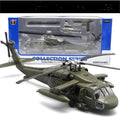 Black Hawk gunship alloy military model helicopter in green colour with flash feature
