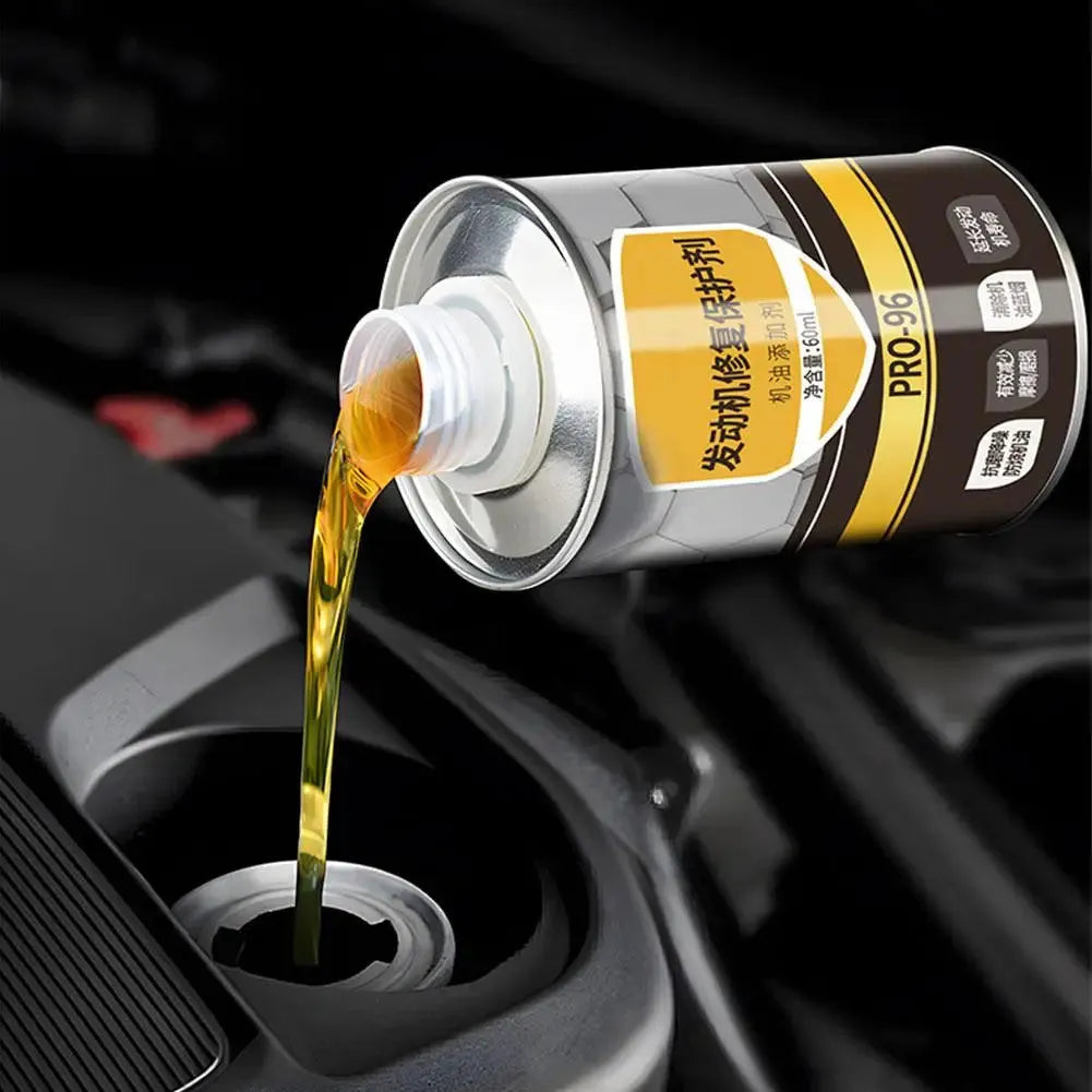 White-capped 60ml bottle of engine anti-wear additive concentrate for car and motorcycle engines
