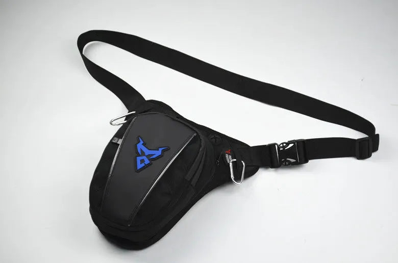 0105MC motorcycle leg bag in 1200D Oxford cloth with 29cm dimensions and red blue green grey colour options