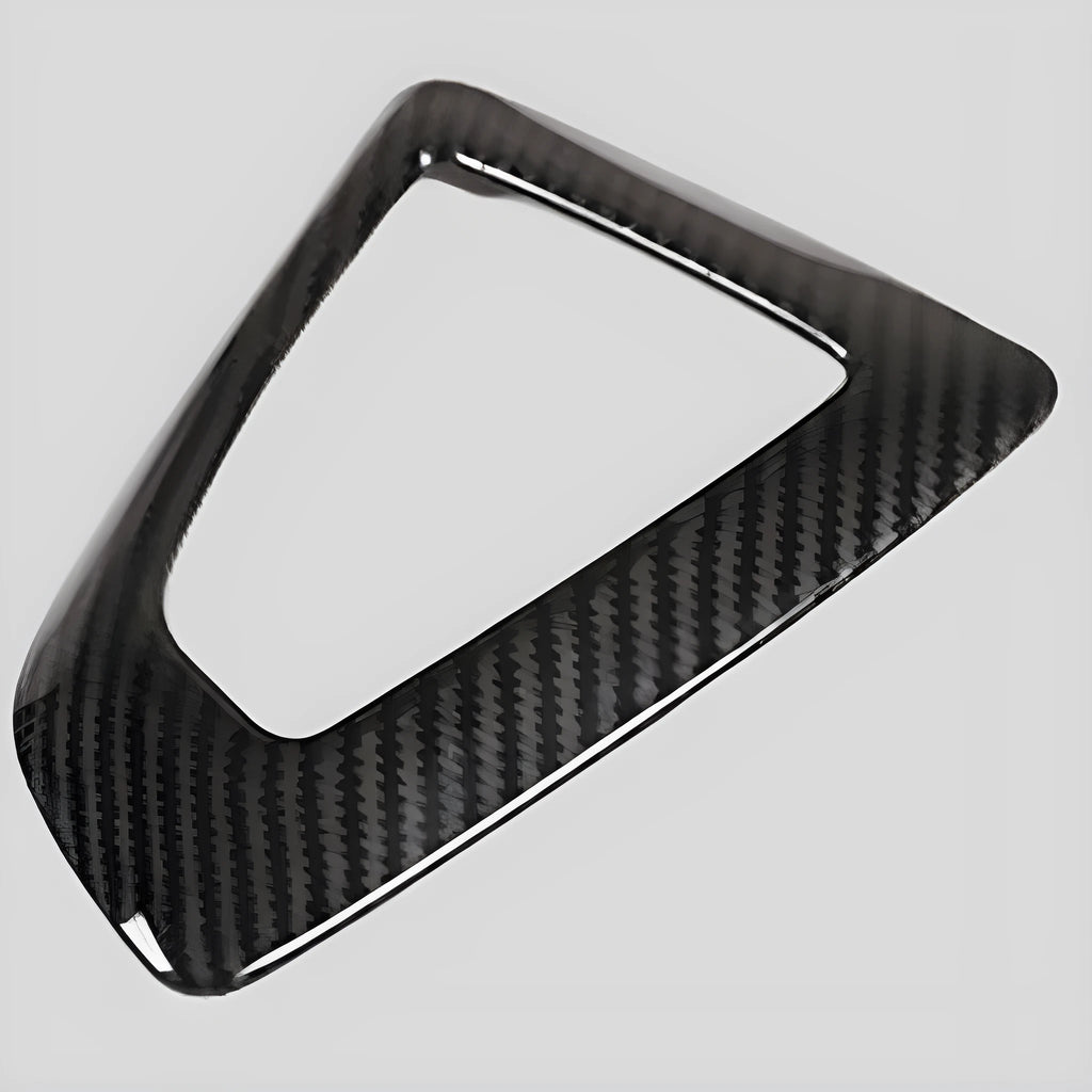 BMW car gear selector base frame in carbon fibre pattern for 1, 2, 3, 4 Series models