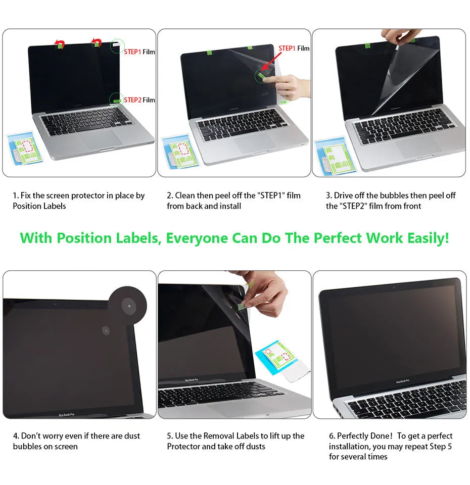 Lansheng matte screen protector for 13-inch MacBook Pro A1706 A1708 A1989 A2159 models.