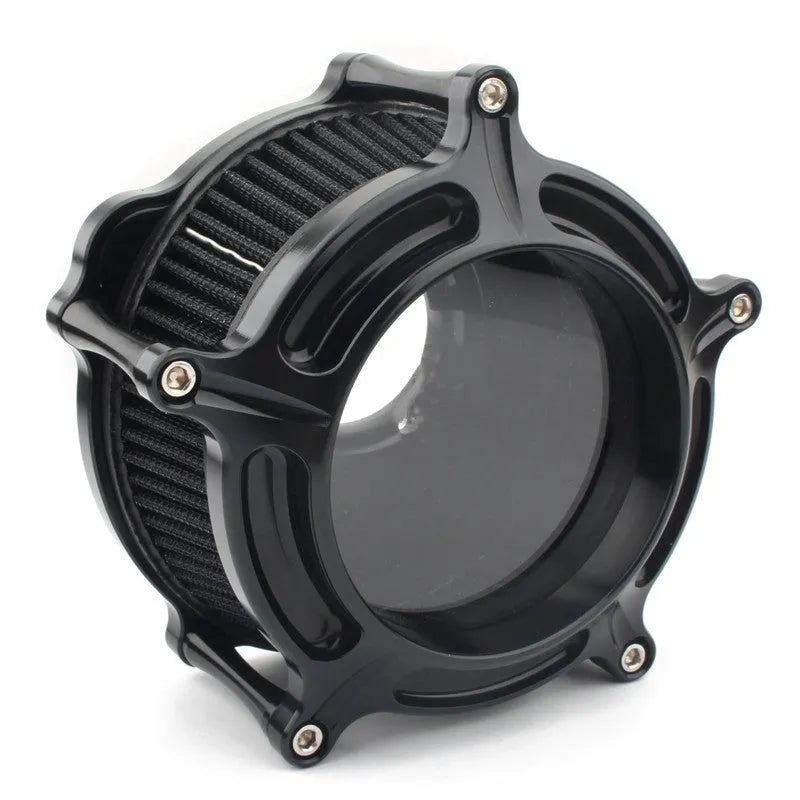 MP09-JJL aluminium air filter retrofitting accessory showing multiple colour options including black, blue and red finishes.