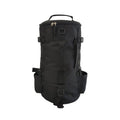 Outdoor cylindrical fishing gear backpack in black, 36-55L capacity, polyester fabric, 45x26x26cm